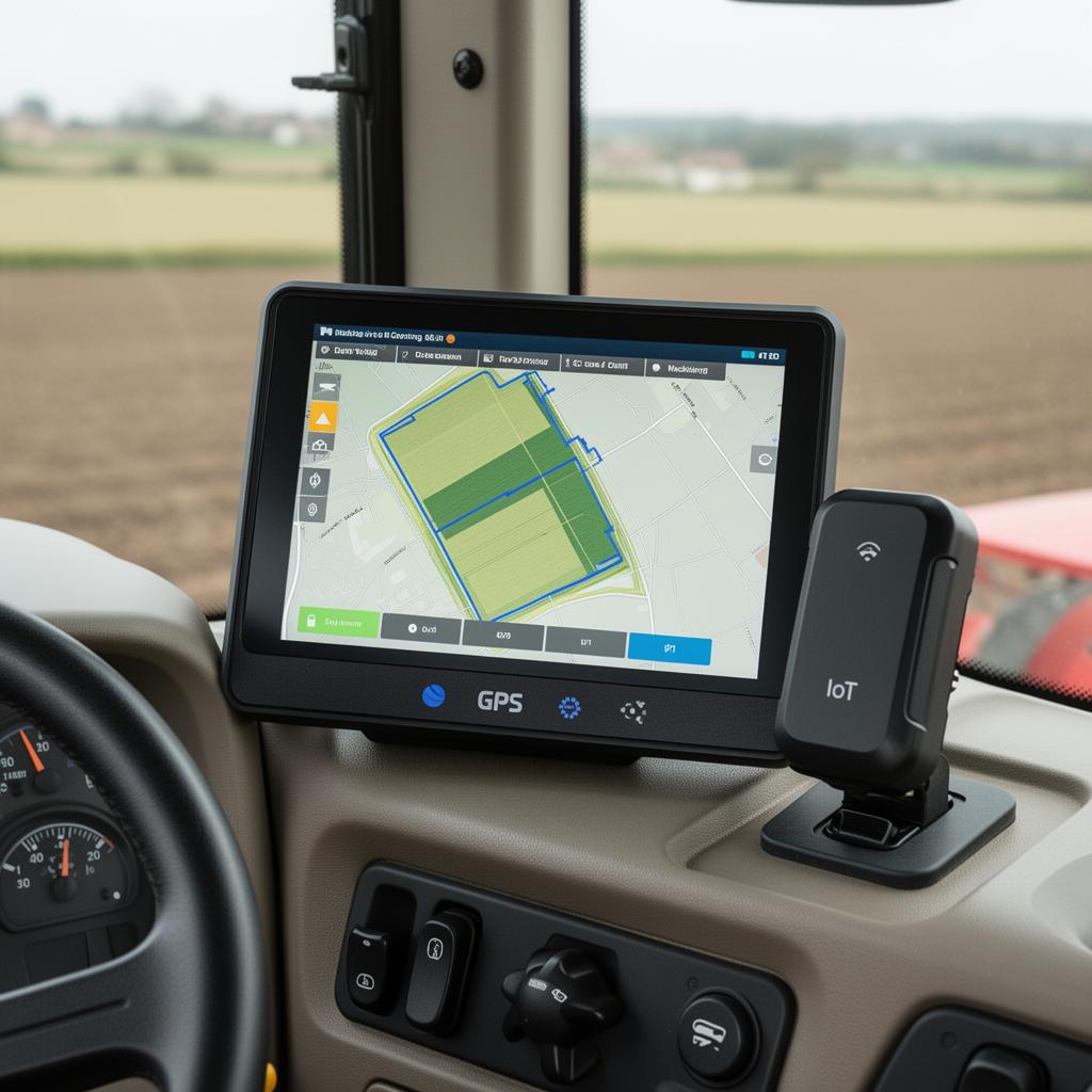Kit GPS installato su trattore